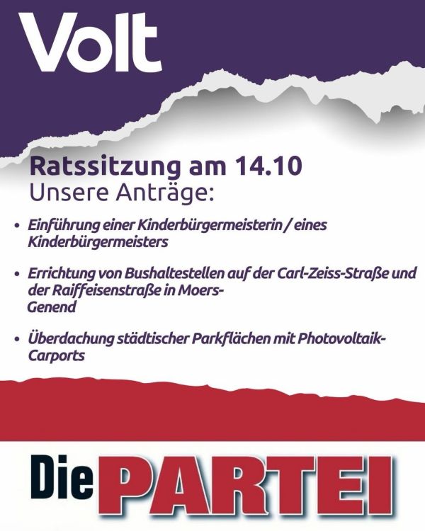 Drei Ideen für ein besseres Moers! 💜 👧 **Mehr Mitbestimmung für Kinder** durch eine Kinderbürgermeisterin oder einen K...