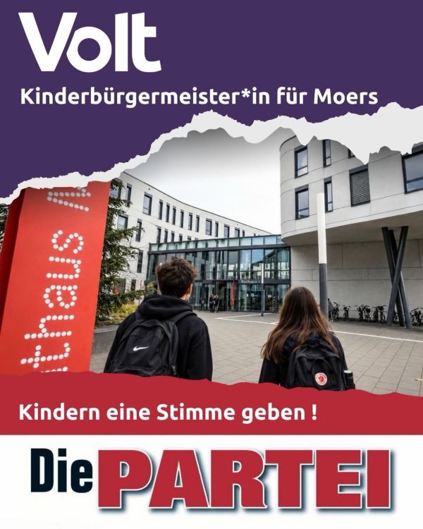 👧👦 Kinder sollen mitreden, wenn es um ihre Stadt geht. Die PARTEI / Volt beantragen die Einführung einer Kinderbürgerm...
